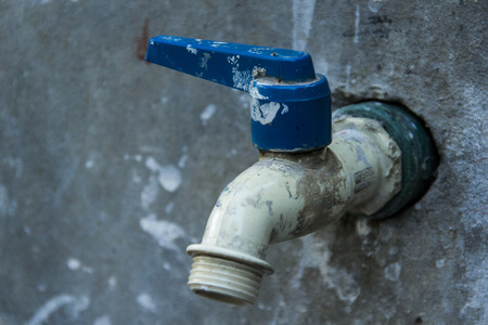 water faucet closed wallの写真素材