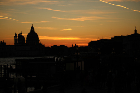 Sunset in Veniceの写真素材
