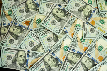 100 Dollars seamless background. High resolution seamless texture.の写真素材