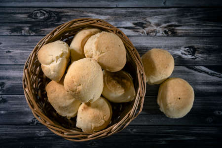 Homemade cassava and cheese bread called chipa. Classic cheese bread from Argentina, Paraguay and Brazil.の写真素材