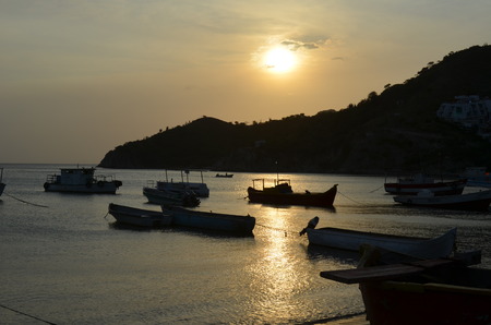 Sunset at bahia Tagangaのeditorial素材