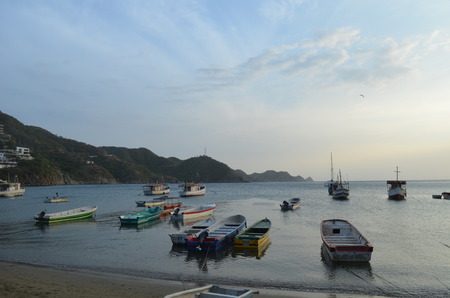 boats in bahia Tagangaのeditorial素材