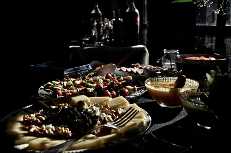 meat and cheese platterの写真素材