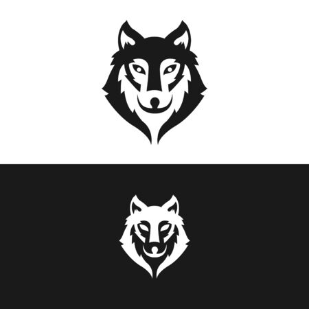 Wolf head face vector design.のイラスト素材