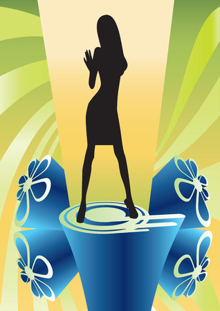 VECTOR colorful Abstract Disco Dancing Background for Flyersのイラスト素材