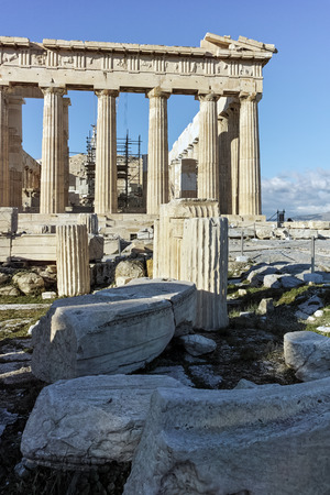 The Parthenon in the Acropolis of Athens, Attica, Greeceのeditorial素材