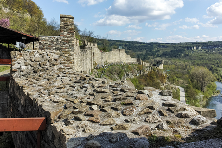 VELIKO TARNOVO, BULGARIA - 9 APRIL 2017: Ruins of medieval Fortress Tsarevets, Veliko Tarnovo, Bulgariaのeditorial素材