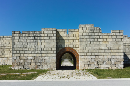 Ruins of The capital city of the First  Bulgarian Empire Fortress Pliska, Shumen Region, Bulgaria