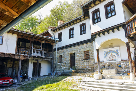 TRANSFIGURATION MONASTERY, VELIKO TARNOVO, BULGARIA - 9 APRIL 2017 : Medieval Orthodox Monastery of the Holy Transfiguration of God, Veliko Tarnovo region, Bulgariaのeditorial素材
