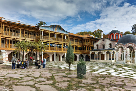 GIGINTSY MONASTERY, BULGARIA - OCTOBER 9, 2016: Tsarnogorski (Gigintsy) monastery St. Kozma and...