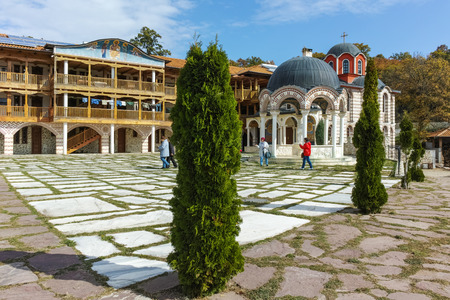 GIGINTSY MONASTERY, BULGARIA - OCTOBER 9, 2016: Tsarnogorski (Gigintsy) monastery St. Kozma and Damyan, Pernik Region, Bulgariaのeditorial素材