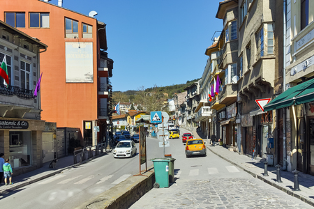 VELIKO TARNOVO, BULGARIA -  APRIL 11, 2017: Houses in old town of city of Veliko Tarnovo, Bulgariaのeditorial素材