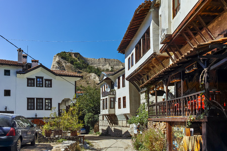MELNIK, BULGARIA - SEPTEMBER 7, 2017:  Old houses of the nineteenth century in town of Melnik, Blagoevgrad region, BulgariaMELNIK, BULGARIA - SEPTEMBER 7, 2017:  Old houses of the nineteenth century in town of Melnik, Blagoevgrad region, Bulgariaのeditorial素材
