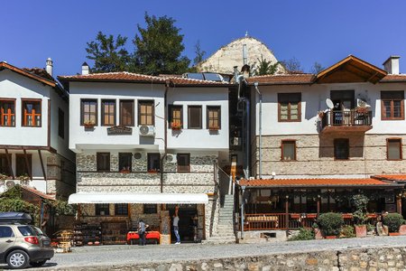MELNIK, BULGARIA - SEPTEMBER 7, 2017:  Old houses of the nineteenth century in town of Melnik, Blagoevgrad region, Bulgariaのeditorial素材