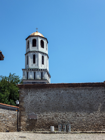 PLOVDIV, BULGARIA - JUNE 13, 2012:  Church of St. Constantine and St. Helena and street in old town of City of Plovdiv, Bulgariaのeditorial素材