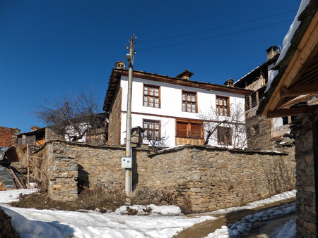 Village of Kovachevitsa with Authentic nineteenth century houses, Blagoevgrad Region, Bulgariaの写真素材
