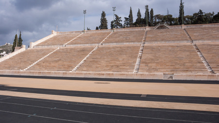 ATHENS, GREECE - JANUARY 20, 2017: Panathenaic stadium or kallimarmaro in Athens,  Attica, Greeceのeditorial素材