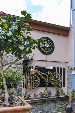 XANTHI, GREECE - SEPTEMBER 23, 2017: Typical street and old house in old town of Xanthi, East Macedonia and Thrace, Greeceのeditorial素材