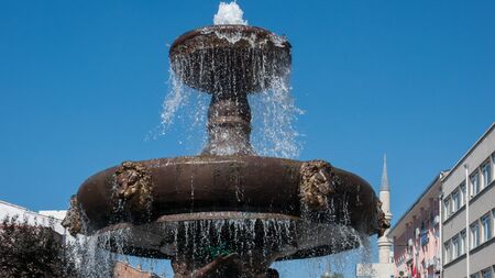 EDIRNE, TURKEY - SEPTEMBER 22, 2018: Square and street in the center of city of Edirne,  East Thrace, Turkeyのeditorial素材