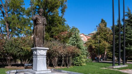 SOFIA, BULGARIA - OCTOBER 5, 2018: Monument of Bulgarian Tsar Samuel, Sofia, Bulgariaのeditorial素材