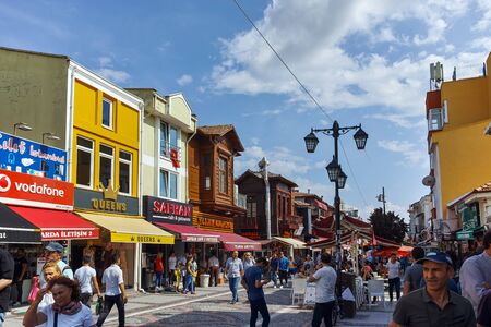 EDIRNE, TURKEY - MAY 26, 2018: Shopping  pedestrian street in the center of city of Edirne,  East...