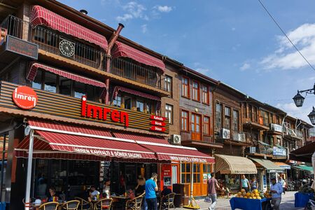 EDIRNE, TURKEY - MAY 26, 2018: Shopping  pedestrian street in the center of city of Edirne,  East...