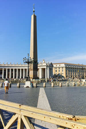 VATICAN CITY, ROME, ITALY - JUNE 24, 2017:  Amazing view of St. Peter's Basilica and Saint Peter's Square, Vatican City, Rome, Italyのeditorial素材