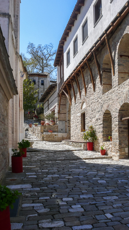 Ancient Monastery of Timiou Prodromou St. John the Baptist near town of Serres, Central Macedonia,...