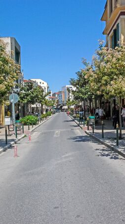 SERRES, GREECE - APRIL 22, 2011: Panoramic view to center of Town of Serres, Central Macedonia, Greeceのeditorial素材