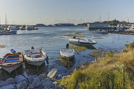 SOZOPOL, BULGARIA - AUGUST 9, 2018: Boat at port of Sozopol, Burgas Region, Bulgariaのeditorial素材