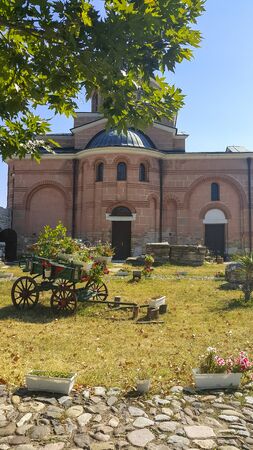 KARDZHALI, BULGARIA - AUGUST 29, 2015: Panorama of Medieval Monastery St. John the Baptist, Kardzhali,  Bulgariaのeditorial素材