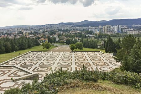 STARA ZAGORA, BULGARIA - AUGUST 5, 2018: Panoramic view of city of Stara Zagora, Bulgariaのeditorial素材