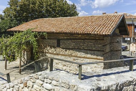 NESSEBAR, BULGARIA - AUGUST 12, 2018: Ancient Church of of the Holy Savior (St. Spas) in the town of Nessebar, Burgas Region, Bulgariaのeditorial素材