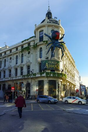 MADRID, SPAIN - JANUARY 23, 2018: Facade of Teatro Calderon in City of Madrid, Spainのeditorial素材