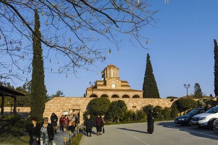 SOUROTI, GREECE - MARCH 31, 2019: Monastery Souroti of St. John the Theologian, St. Paisios Athonite...