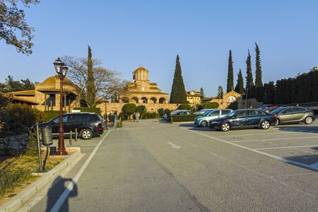 SOUROTI, GREECE - MARCH 31, 2019: Monastery Souroti of St. John the Theologian, St. Paisios Athonite...
