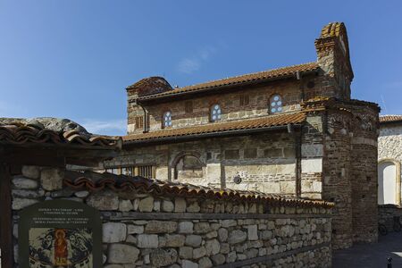 NESSEBAR, BULGARIA - AUGUST 12, 2018: Ruins of Ancient Church of Saint Stephen in the town of...