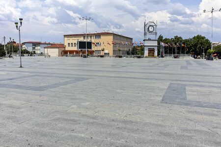 STRUMICA, NORTH MACEDONIA - JUNE 21, 2018: Center of town of Strumica, Republic of North Macedoniaのeditorial素材