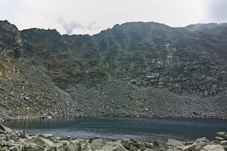 Panorama of Ledenoto (Ice) Lake near Musala Peak, Rila mountain, Bulgaria
