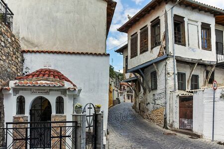 XANTHI, GREECE - SEPTEMBER 23, 2017: Street and old house in old town of Xanthi, East Macedonia and Thrace, Greeceのeditorial素材