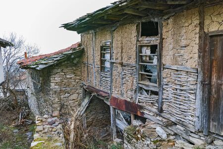 YAVROVO, BULGARIA - MARCH 4, 2016: Village of Yavrovo with Authentic nineteenth century houses,...