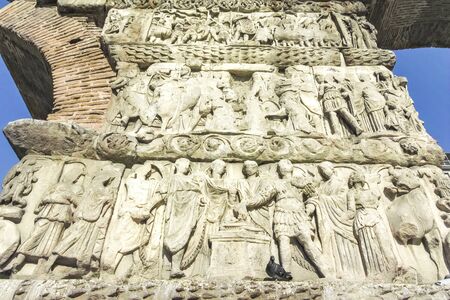 Ancient Roman Arch of Galerius in the center of city of Thessaloniki, Central Macedonia, Greece