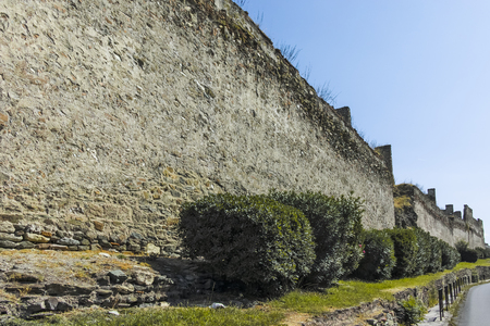 Ruins of Ancient Fortification in city of Thessaloniki, Central Macedonia, Greeceのeditorial素材