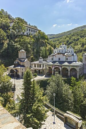 OSOGOVO MONASTRY, NORTH MACEDONIA - JULY 21, 2018: Medieval Monastery St. Joachim of Osogovo, Kriva Palanka region, North Macedoniaのeditorial素材