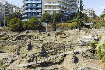 THESSALONIKI, GREECE - SEPTEMBER 22, 2019: Archaeological Excavations in city of Thessaloniki,...