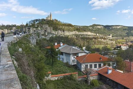 VELIKO TARNOVO, BULGARIA - 9 APRIL 2017: Panoramamic view of city of Veliko Tarnovo, Bulgaria