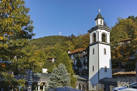 BLAGOEVGRAD, BULGARIA - OCTOBER 6, 2018: Church of Blessed Virgin in old town of  Blagoevgrad, Bulgariaのeditorial素材