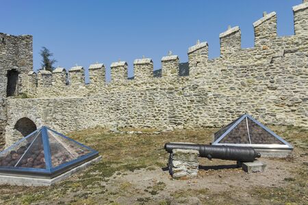 KAVALA, GREECE - JUNE 22, 2019: Fortress in city of Kavala, East Macedonia and Thrace, Greece