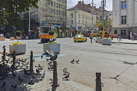 SOFIA, BULGARIA - MAY 31, 2018:  Typical Building at Boulevard Vitosha in city of Sofia, Bulgariaのeditorial素材