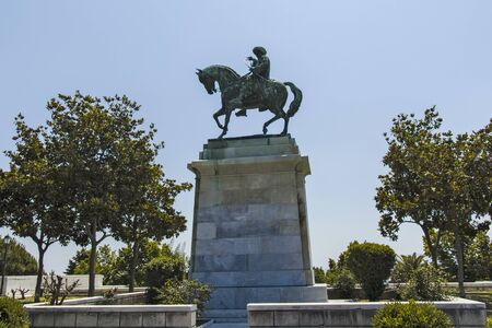 KAVALA, GREECE - JUNE 22, 2019:  Monument of Muhammad Ali of Egypt at old town of city of Kavala, East Macedonia and Thrace, Greeceのeditorial素材